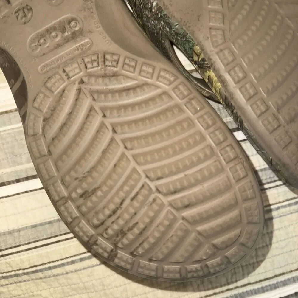 Crocs Flip Flop Brown Realtree Camo Advantage Thong Classic Sandals Mens Size 12